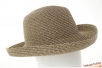 Dames zomerhoed Hawkins  vormbaar met opstaande rand beige en bruin 58 [nieuw]