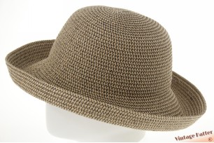 Dames zomerhoed Hawkins  vormbaar met opstaande rand beige en bruin 58 [nieuw]