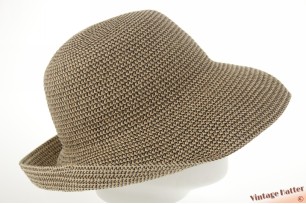 Dames zomerhoed Hawkins  vormbaar met opstaande rand beige en bruin 58 [nieuw]