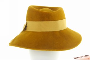Dameshoed oranjegeel velour 55 (S)