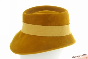Dameshoed oranjegeel velour 55 (S)