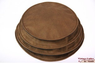 Ladies Pagode-hat The Madhatter caramel-blackish grey faux leather 54-57 [New]