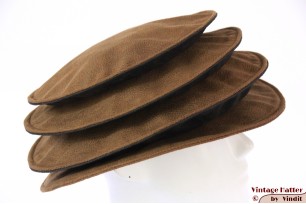 Ladies Pagode-hat The Madhatter caramel-blackish grey faux leather 54-57 [New]