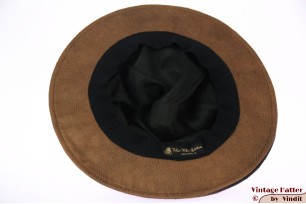 Ladies Pagode-hat The Madhatter caramel-blackish grey faux leather 54-57 [New]