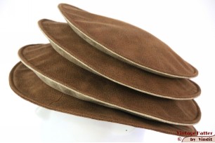 Ladies Pagode-hat The Madhatter caramel-beige faux leather 54-57 [New]