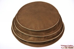 Ladies Pagode-hat The Madhatter caramel-beige faux leather 54-57 [New]