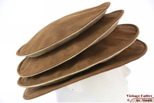 Ladies Pagode-hat The Madhatter caramel-beige faux leather 54-57 [New]