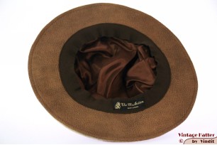 Ladies Pagode-hat The Madhatter caramel-beige faux leather 54-57 [New]