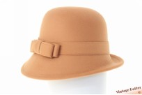 Dameshoed beige bruin viltachtig 54-57 [nieuw]