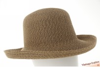 Dames zomerhoed Hawkins  vormbaar met opstaande rand caramel bruin 58 [nieuw]