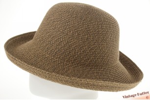 Dames zomerhoed Hawkins  vormbaar met opstaande rand caramel bruin 58 [nieuw]