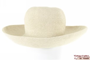 Flexible ladies hat MadHatter Amsterdam shapable packable ivory white 56-57 [new]