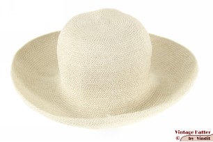 Flexible ladies hat MadHatter Amsterdam shapable packable ivory white 56-57 [new]