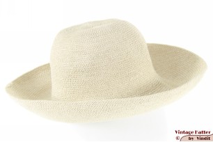 Flexible ladies hat MadHatter Amsterdam shapable packable ivory white 56-57 [new]