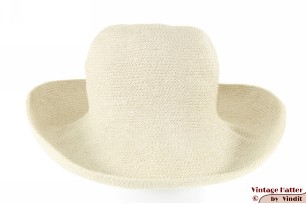 Flexible ladies hat MadHatter Amsterdam shapable packable ivory white 56-57 [new]