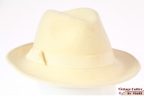 Dameshoed crèmewit vilt 55 (S)