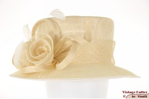 Dameshoed natuurlijk geel sisal sinamay 57 [nieuw]