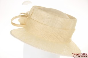 Dameshoed natuurlijk geel sisal sinamay 57 [nieuw]