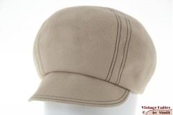 Cap-type Ladies hat Tonak beige felt 55 (S)