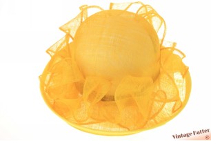 Ladies hat Complit yellow sinamay sisal 58-61 [new]