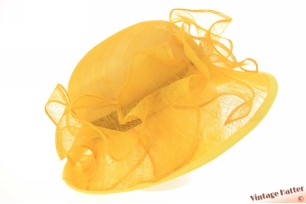 Ladies hat Complit yellow sinamay sisal 58-61 [new]