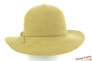 © VintageHatter.com | d-1027-55-2 Ladies hat with single rib soft green felt 55,5 (S) Ladies hat with single rib soft green felt 55,5 (S)