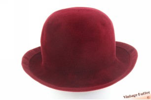 © VintageHatter.com | d-3004-57-4 Ladies hat HTB burgundy red velour 57 Ladies hat HTB burgundy red velour 57
