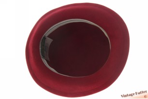 © VintageHatter.com | d-3004-57-4 Ladies hat HTB burgundy red velour 57 Ladies hat HTB burgundy red velour 57