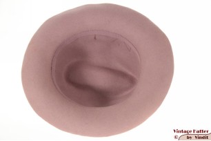 Ladies fedora soft pink felt 55 (S)