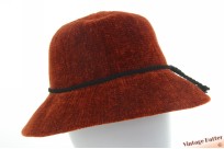 Ladies hat Kate Mee redish brown velours-like fabric 58 Ladies hat Kate Mee redish brown velours-like fabric 58
