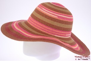 Floppy hoed Hawkins roze bruin gecoat papier 57 [nieuw]