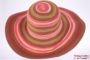 Floppy hoed Hawkins roze bruin gecoat papier 57 [nieuw]