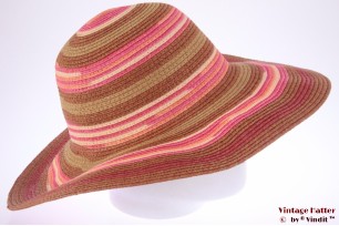 Floppy hoed Hawkins roze bruin gecoat papier 57 [nieuw]