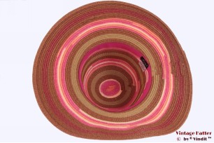 Floppy hoed Hawkins roze bruin gecoat papier 57 [nieuw]