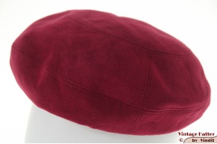 Dames cocktailhoed Alcantara roze-achtig bordeaux suède 57,5