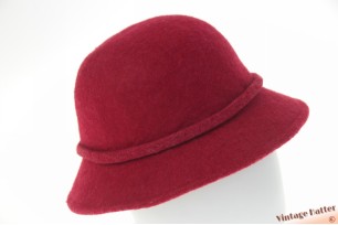 Dameshoed buckethat Stellazeta bordeaux rood met strik achterop de zijkant 57-58