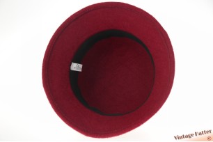 Dameshoed buckethat Stellazeta bordeaux rood met strik achterop de zijkant 57-58