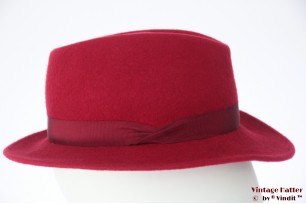 Dames gleufhoed Canda rood vilt 56
