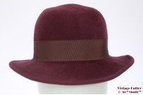 Dameshoed paars velour 56