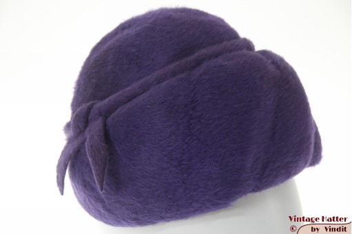 Dames cocktailhoed lila paars zacht haarvilt 56 Dames cocktailhoed lila paars zacht haarvilt 56