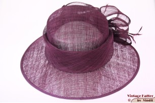 Ladies hat Favorite Modell purple sisal sinamay 56 [new]