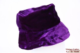 Dames bucket hoed paars viscose 57 [nieuw]