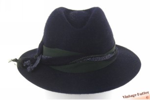 Dames jacht gleufhoed donker blauw haarvilt 56