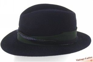 Dames jacht gleufhoed donker blauw haarvilt 56