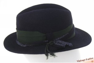 Dames jacht gleufhoed donker blauw haarvilt 56