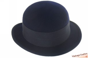 © VintageHatter.com | d-5004-56-26 Ladies hat LL-Modell (LadyLike) dark blue felt 56 Ladies hat LL-Modell (LadyLike) dark blue felt 56