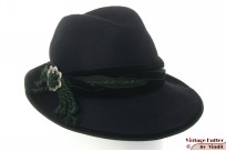 Ladies hunting fedora Dolomitenhut dark blue fur felt 57 Ladies hunting fedora Dolomitenhut dark blue fur felt 57