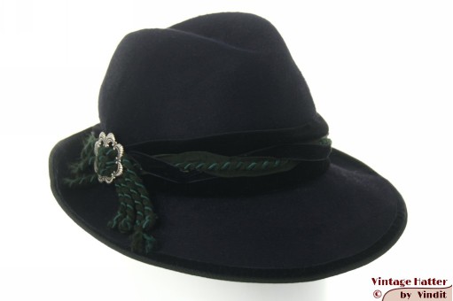 Dames jachthoed Dolomitenhut donker blauw haarvilt 57