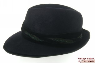 Dames jachthoed Dolomitenhut donker blauw haarvilt 57