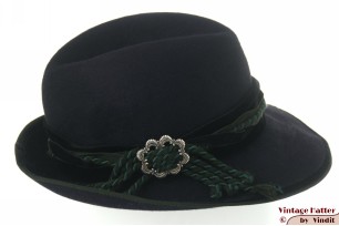 Dames jachthoed Dolomitenhut donker blauw haarvilt 57